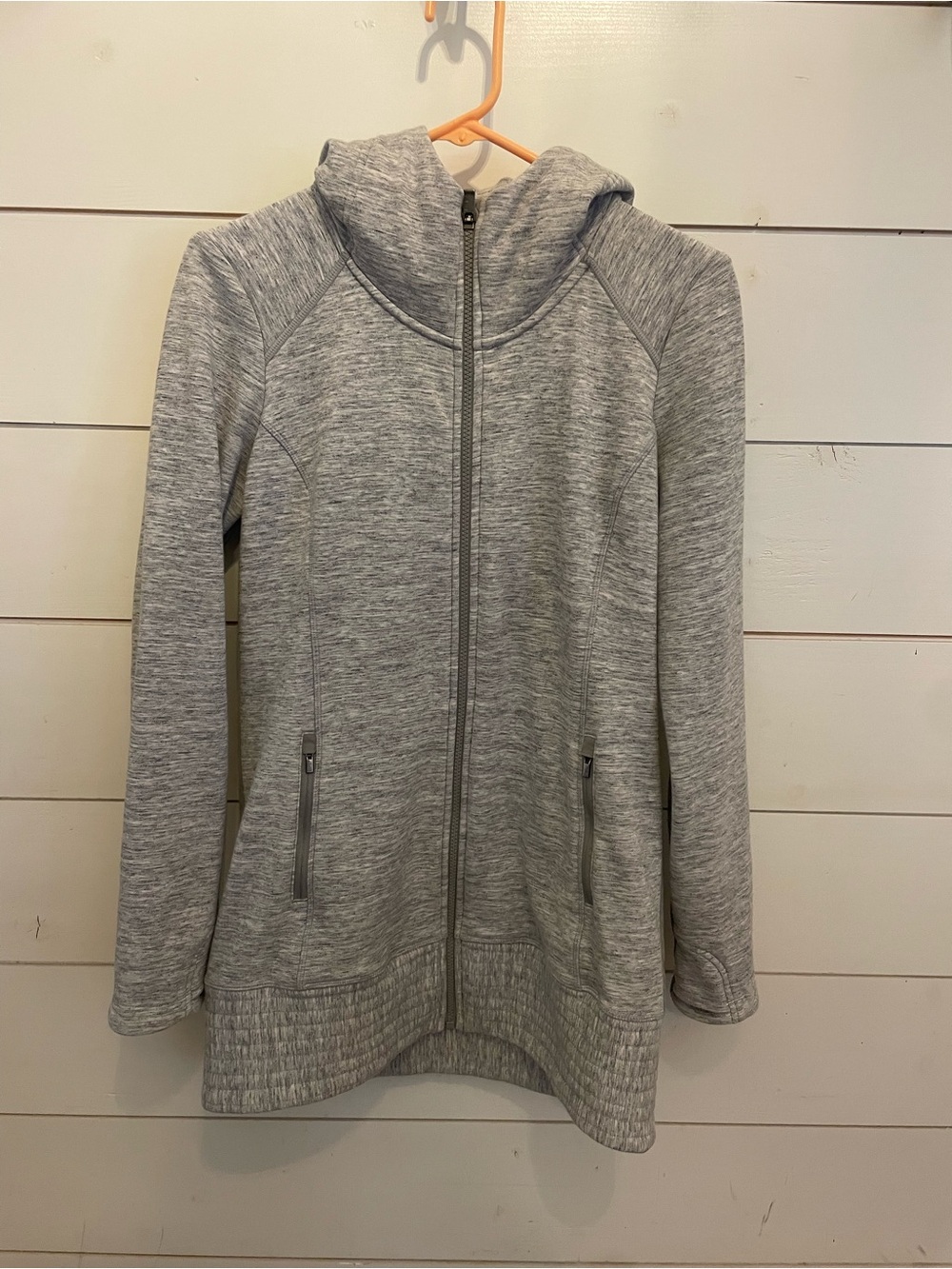 Athleta Heather Gray full Zip hoodie